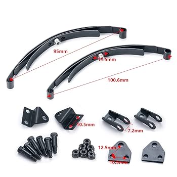 Amazon | RCHUBAM RCスチールリーフスプリングサスペンション